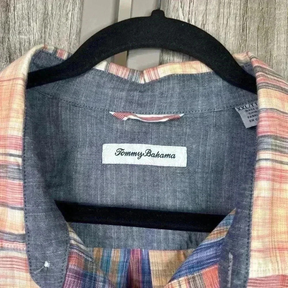 Tommy Bahama Shirt Button Up Plaid  Multi colored Long Sleeves Sz 2XL - Picture 2 of 10